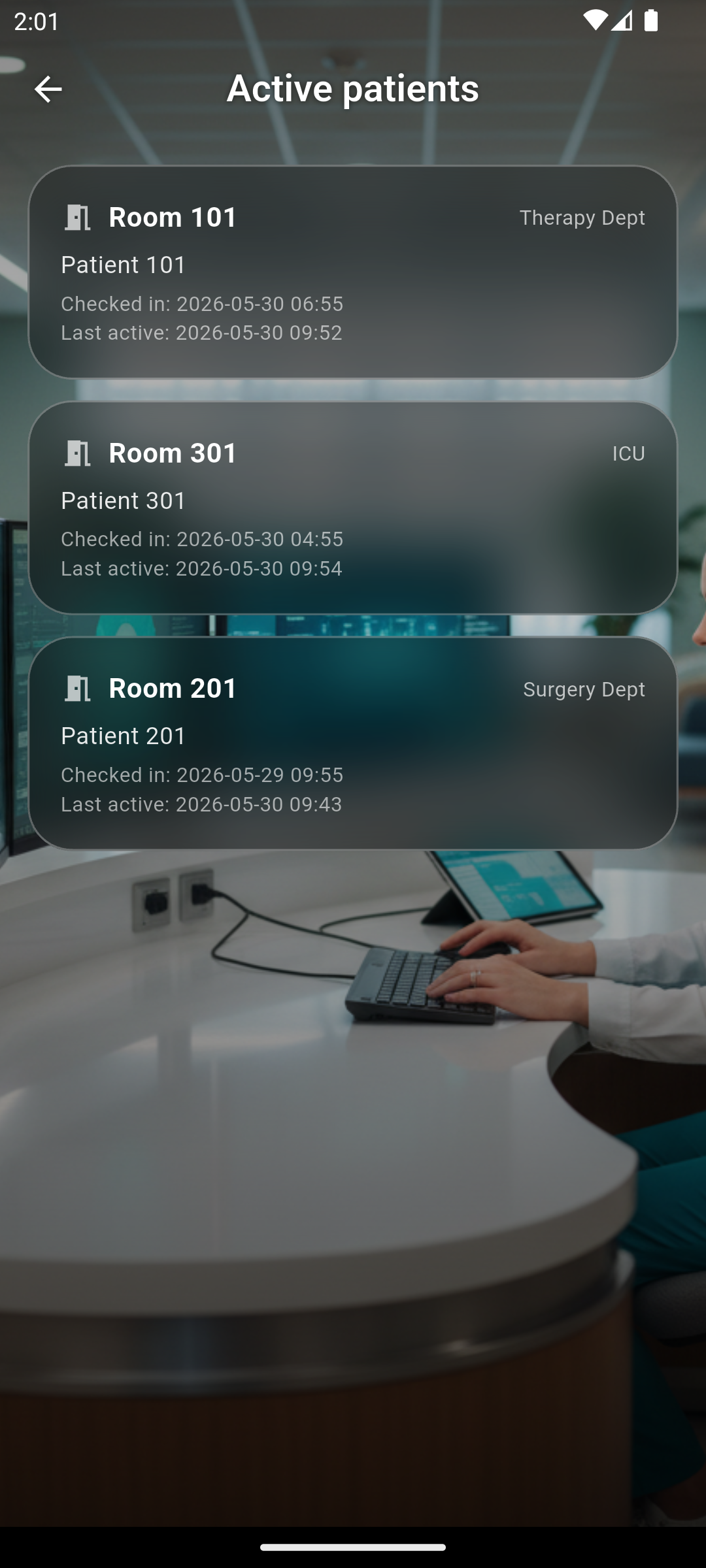 Active patients — staff station